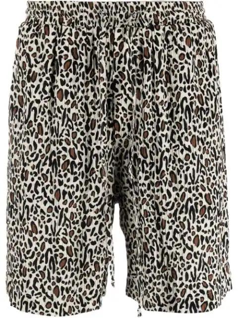 leopard-print track shorts by NANUSHKA
