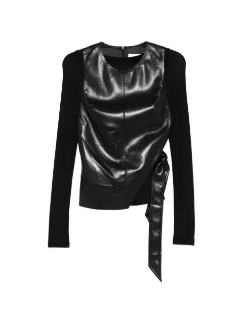 long-sleeve tie-detail top by NANUSHKA