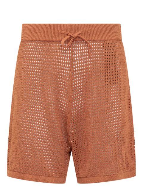 open-knit shorts by NANUSHKA