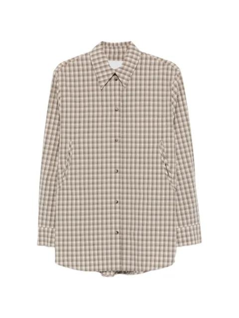 plaid-detail shirt by NANUSHKA