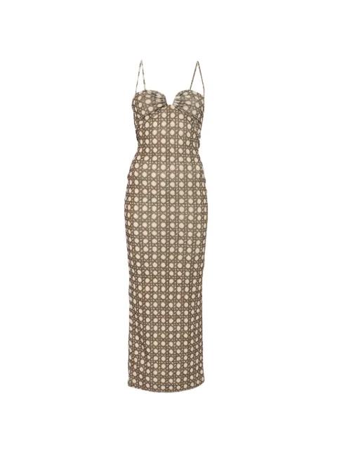polka-dot draped maxi dress by NANUSHKA