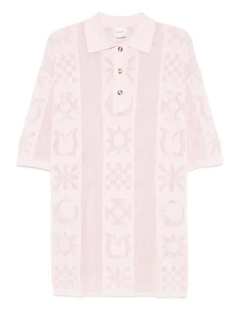 polo-neck patterned shirt dress by NANUSHKA