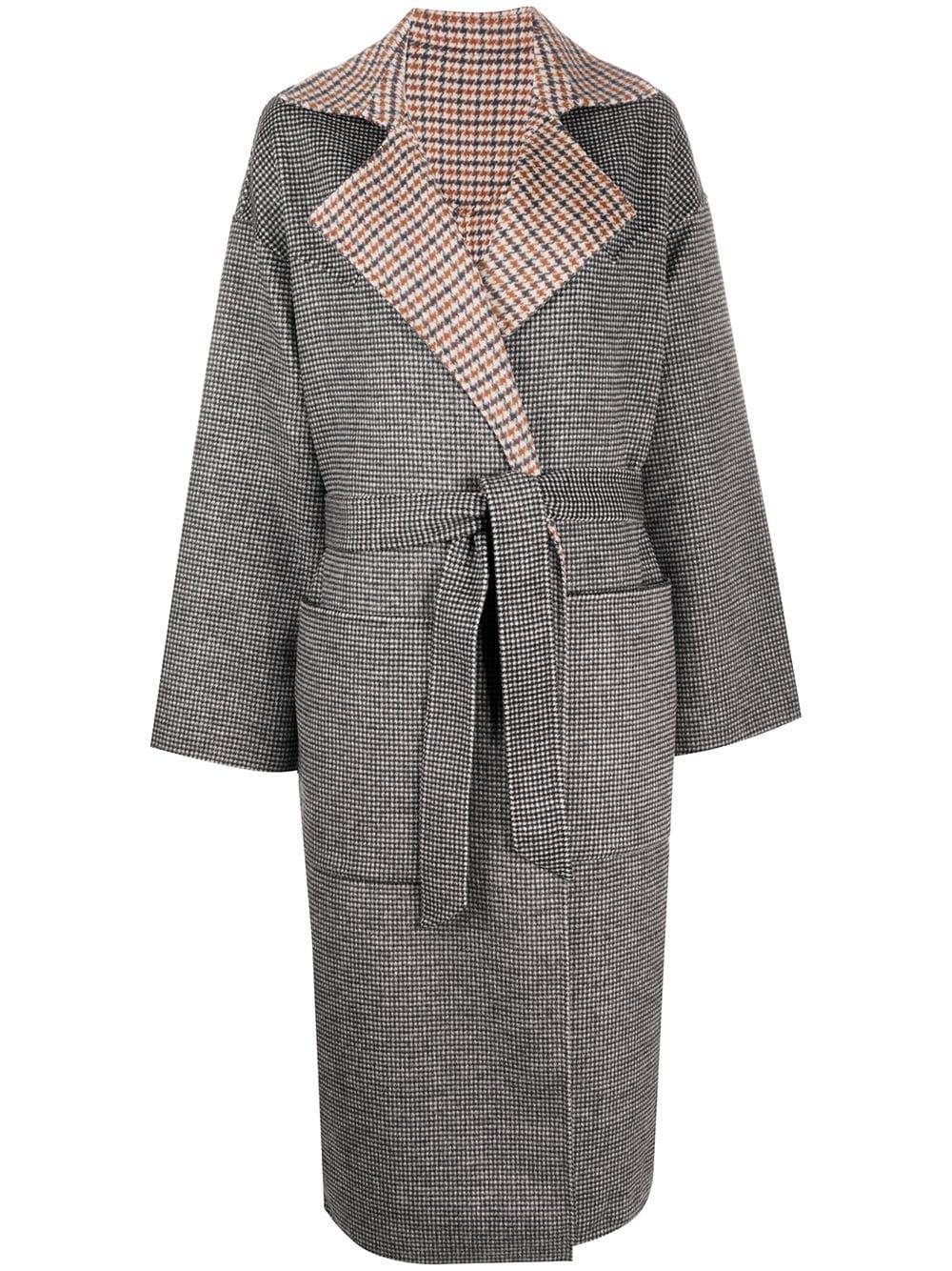 reversible check coat by NANUSHKA