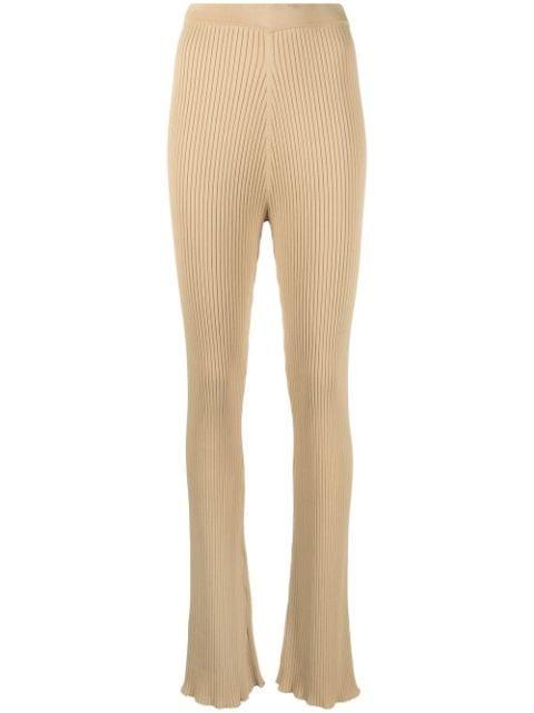 ribbed-knit flared trousers by NANUSHKA