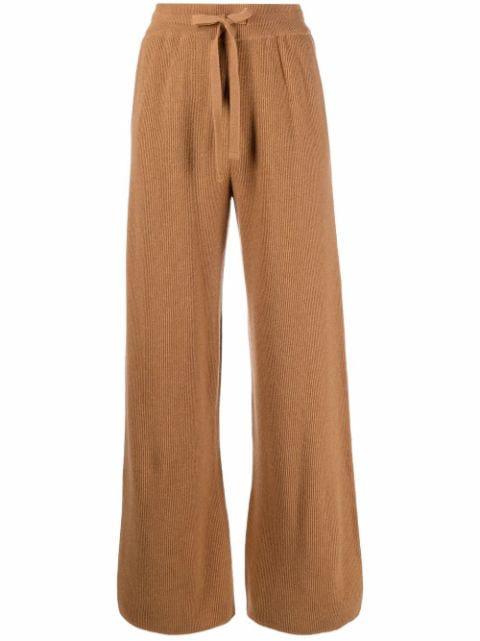 ribbed-knit wide-leg trousers by NANUSHKA