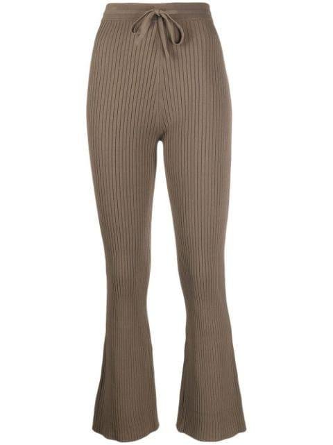 ribbed knitted cropped trousers by NANUSHKA