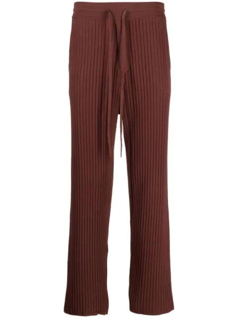 ribbed straight-leg trousers by NANUSHKA
