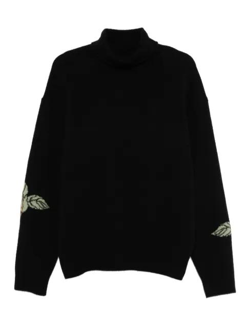 rose-embellished wool sweater by NANUSHKA