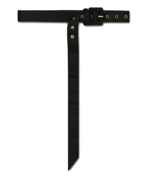 satin-effect square-buckle belt by NANUSHKA