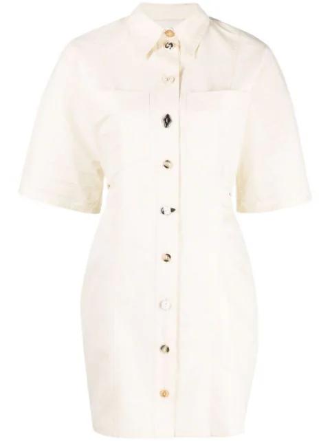 short-sleeve shirt dress by NANUSHKA