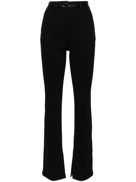 slim-leg fine-ribbed  trousers by NANUSHKA