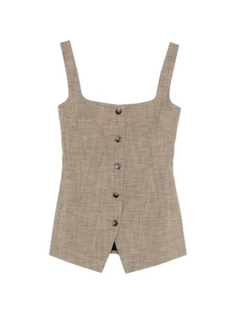square neck tailored vest by NANUSHKA