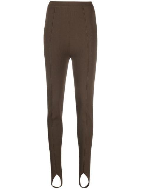 stirrup-cuffs high-waisted leggings by NANUSHKA