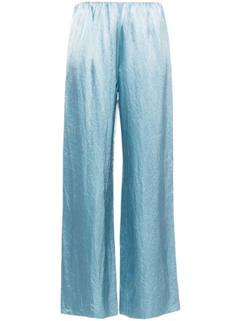 straight-leg satin trousers by NANUSHKA