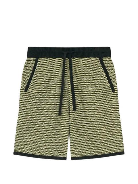 striped knitted shorts by NANUSHKA
