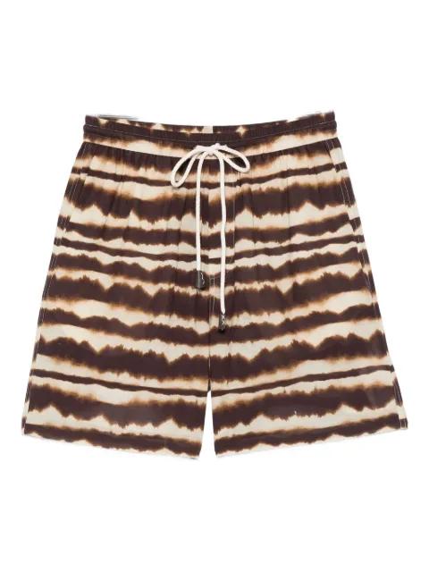 tie-dye stripe shorts by NANUSHKA