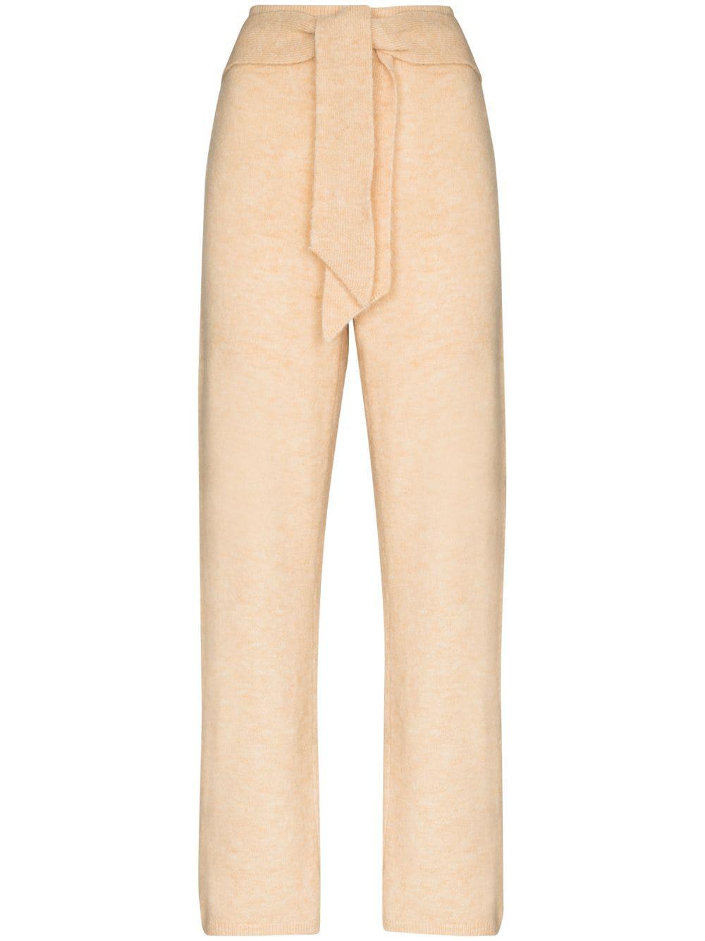 tied waist knit trousers by NANUSHKA