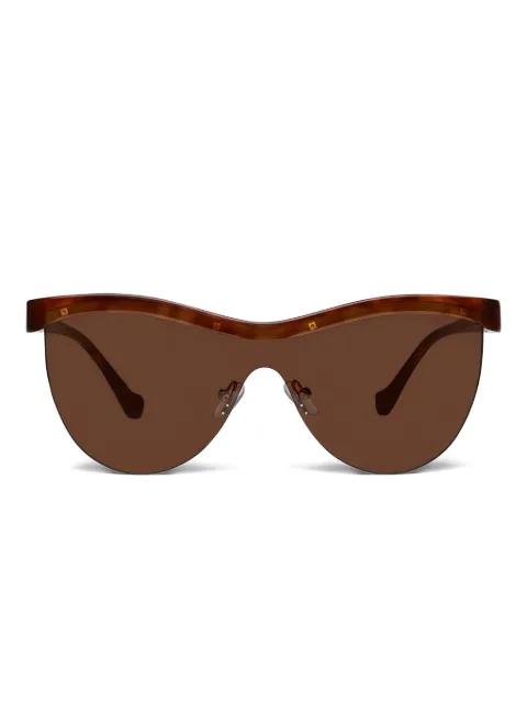 tortoiseshell shield-frame sunglasses by NANUSHKA