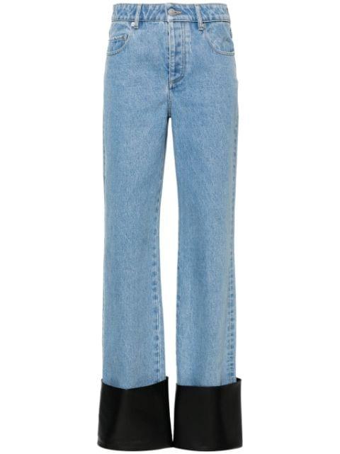 turn-up detailed straight-leg jeans by NANUSHKA