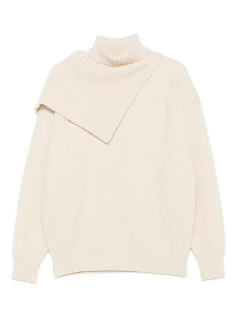 turtleneck foldback-detail sweater by NANUSHKA