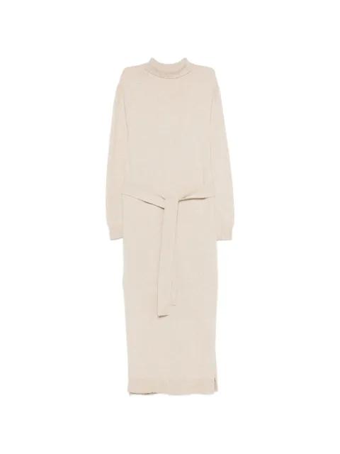turtleneck tie knitted midi dress by NANUSHKA