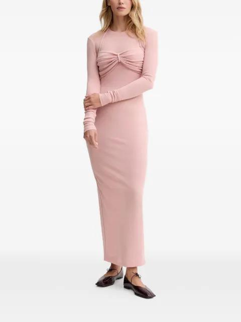 twisted long-sleeved dress by NANUSHKA