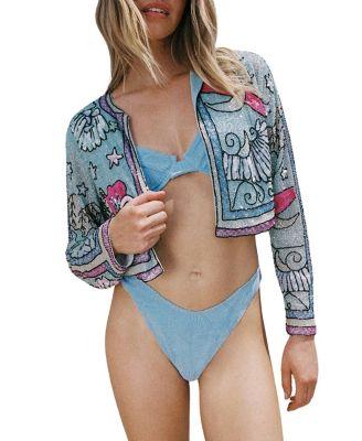 Celestial Placement Beaded Jacket by NASTY GAL