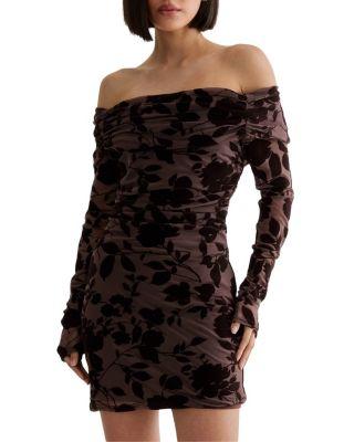 Floral Devore Ruched Mini Dress by NASTY GAL