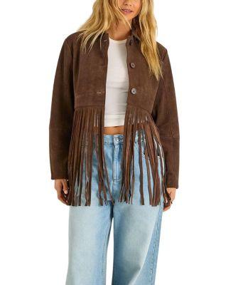 Real Suede Fringe Jacket by NASTY GAL