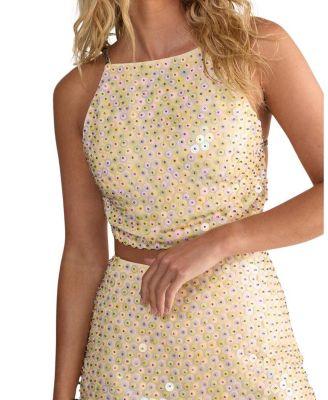 Studded Sequin Beaded Strap Crop Top by NASTY GAL