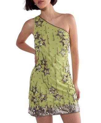 Tassel One Shoulder Sequin Mini Dress by NASTY GAL