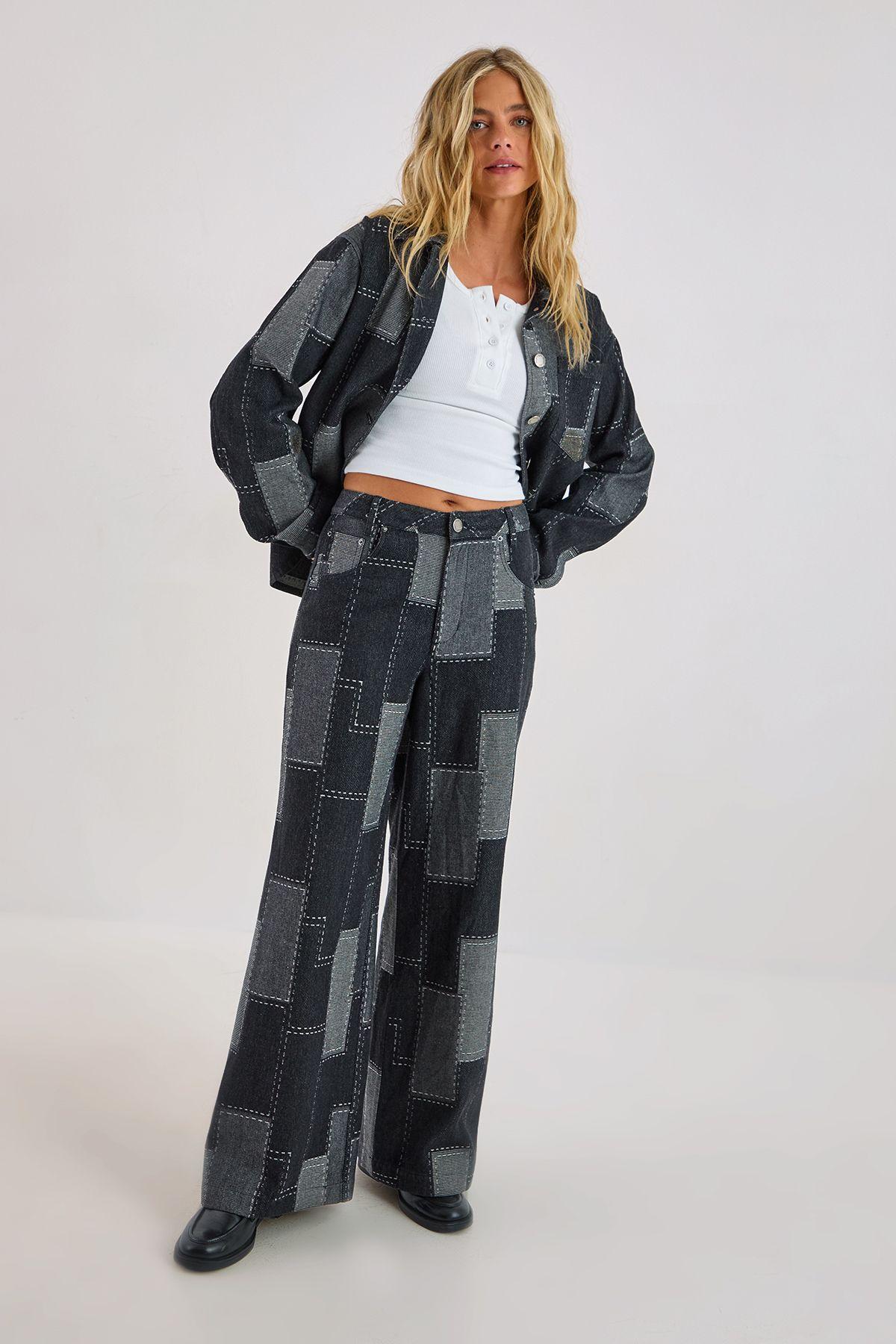 Patchwork Denim Baggy Jeans by NASTYGAL