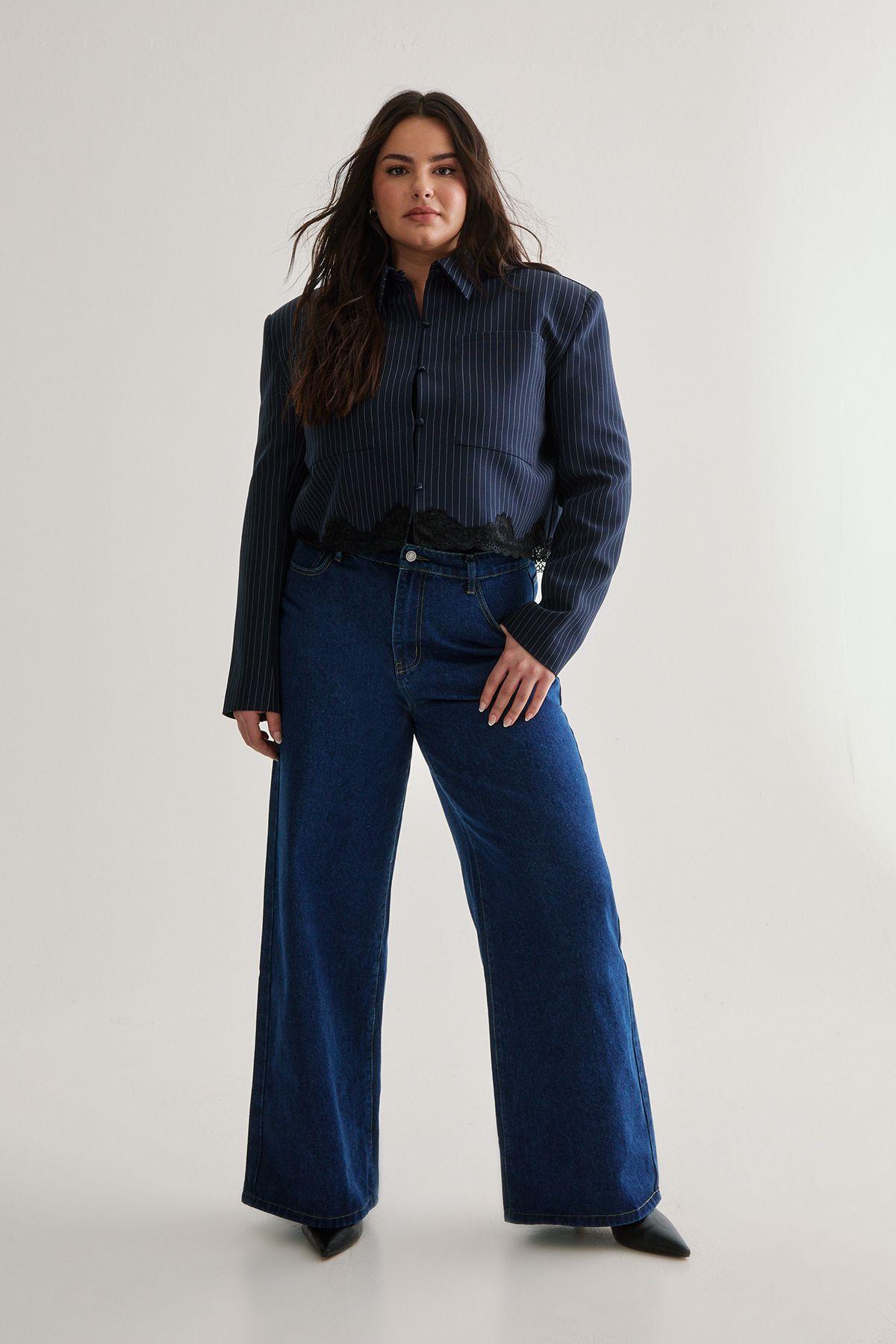 Plus Tailored Lace Hem Jacket by NASTYGAL
