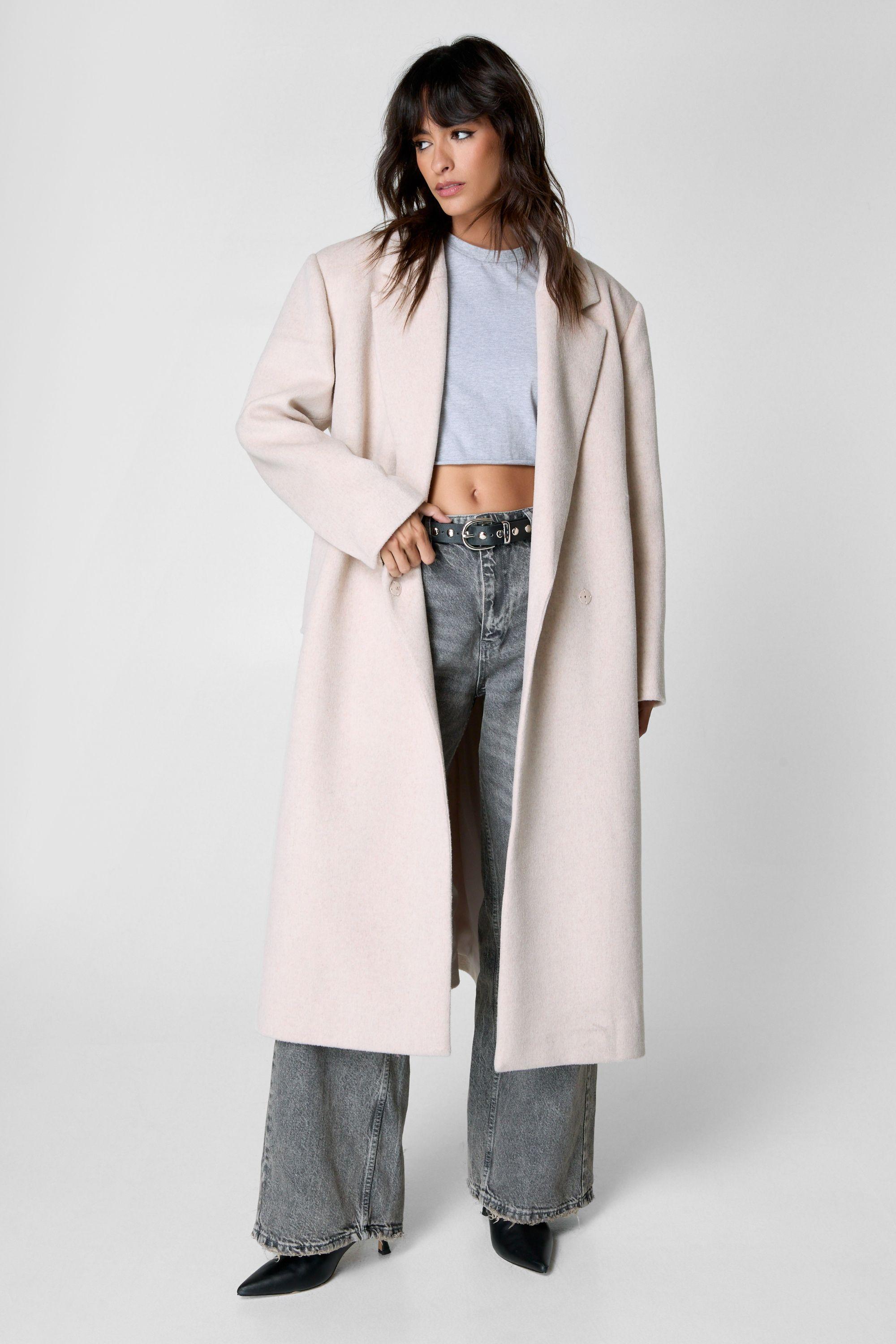 Premium Oversized Wool Blend Maxi Coat by NASTYGAL