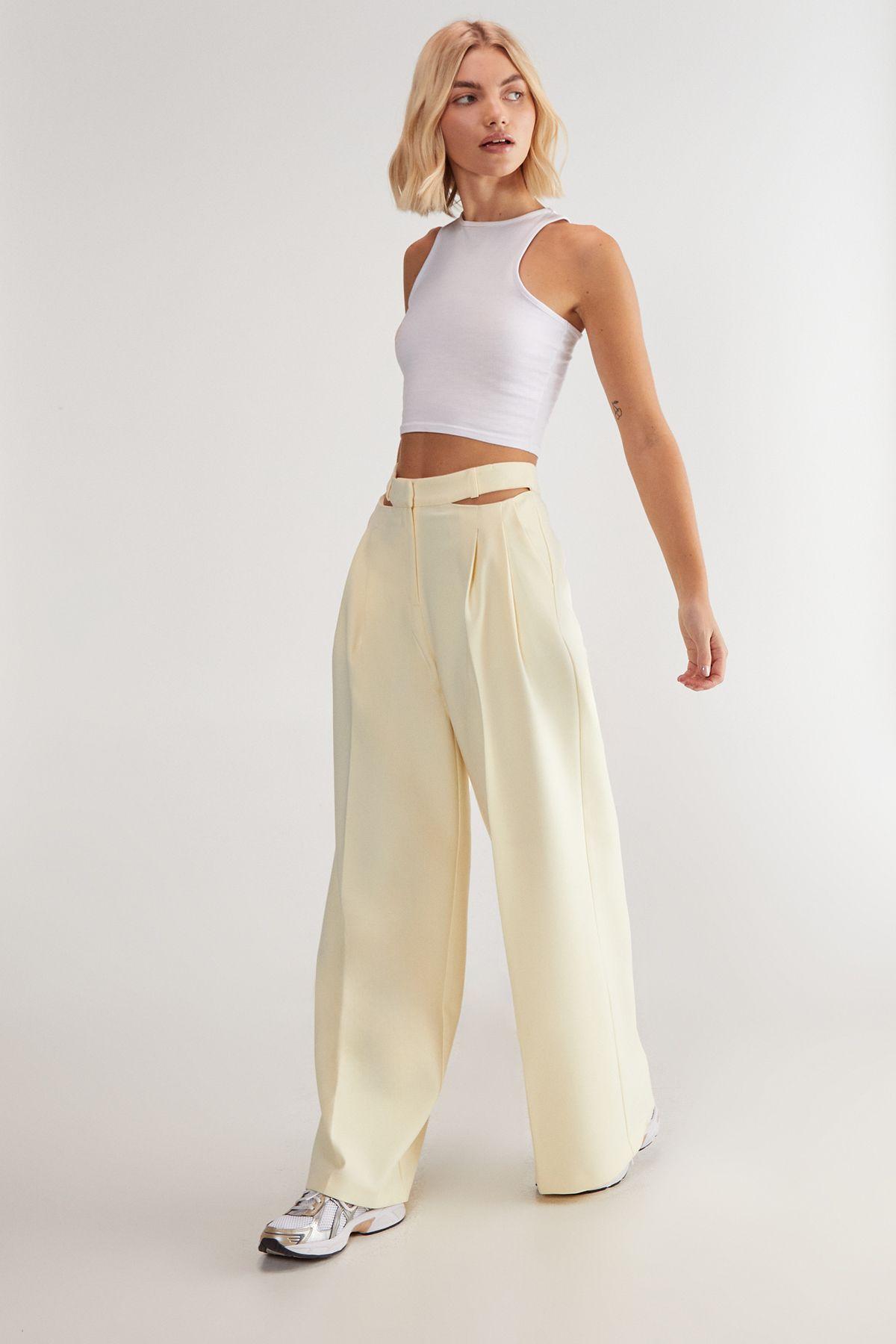 Premium Tailored Cut Out Trouser by NASTYGAL
