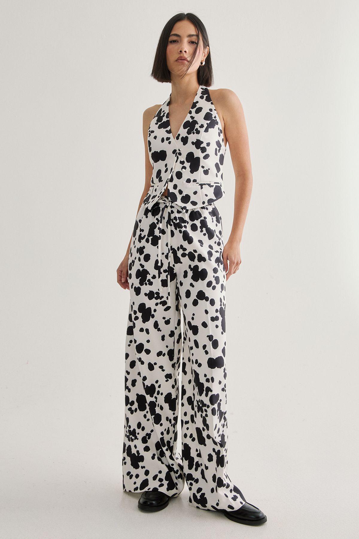 Spot Print Tailored Drawstring Waist Trouser Co-ord by NASTYGAL