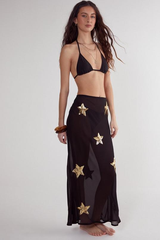 Star Embellished Midi Beach Skirt by NASTYGAL