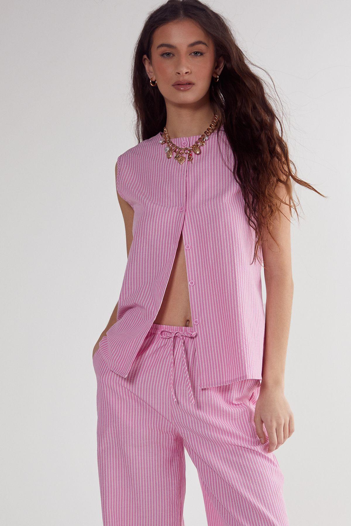 Stripe Sleeveless Vest Co-Ord by NASTYGAL