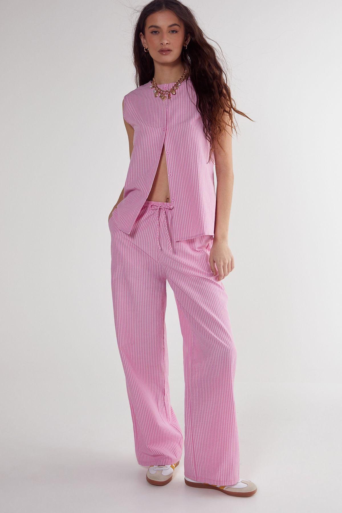 Stripe Straight Leg Pant Co-Ord by NASTYGAL