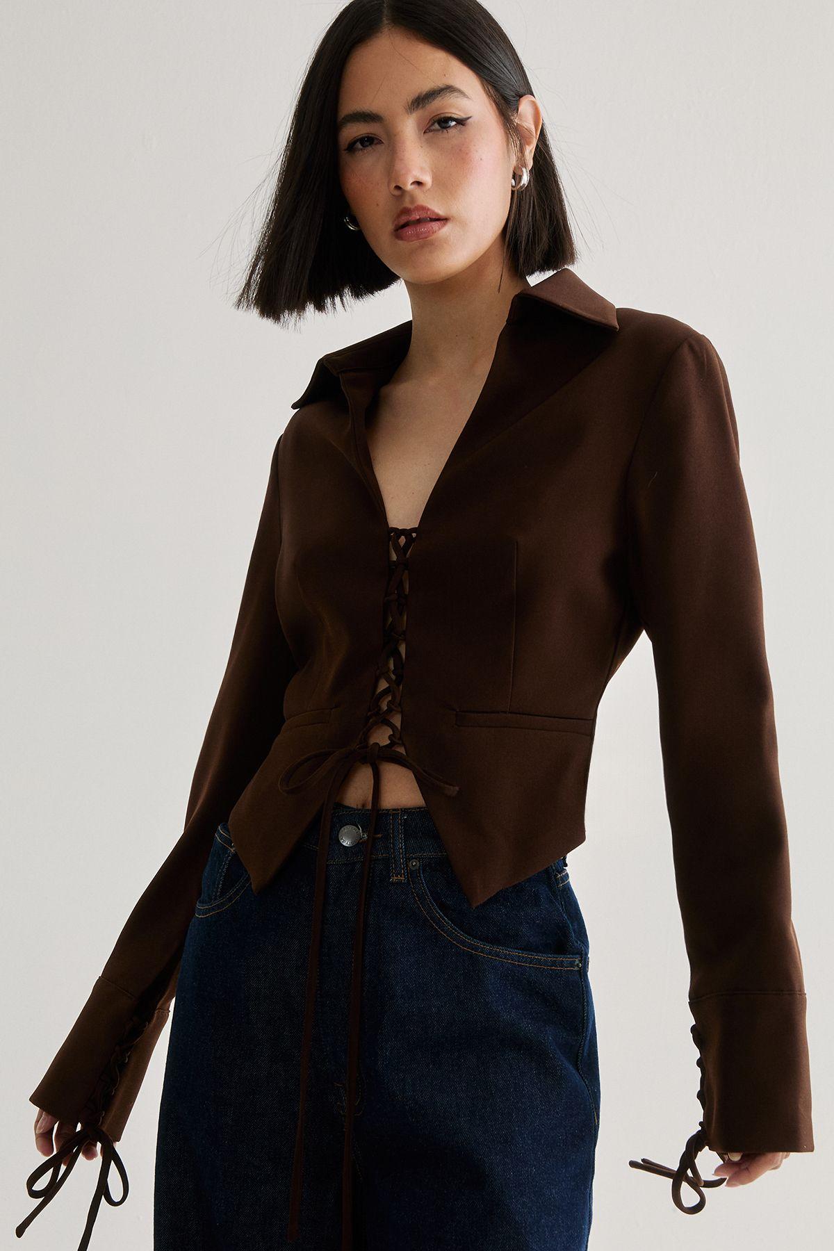 Tailored Lace Front Jacket by NASTYGAL