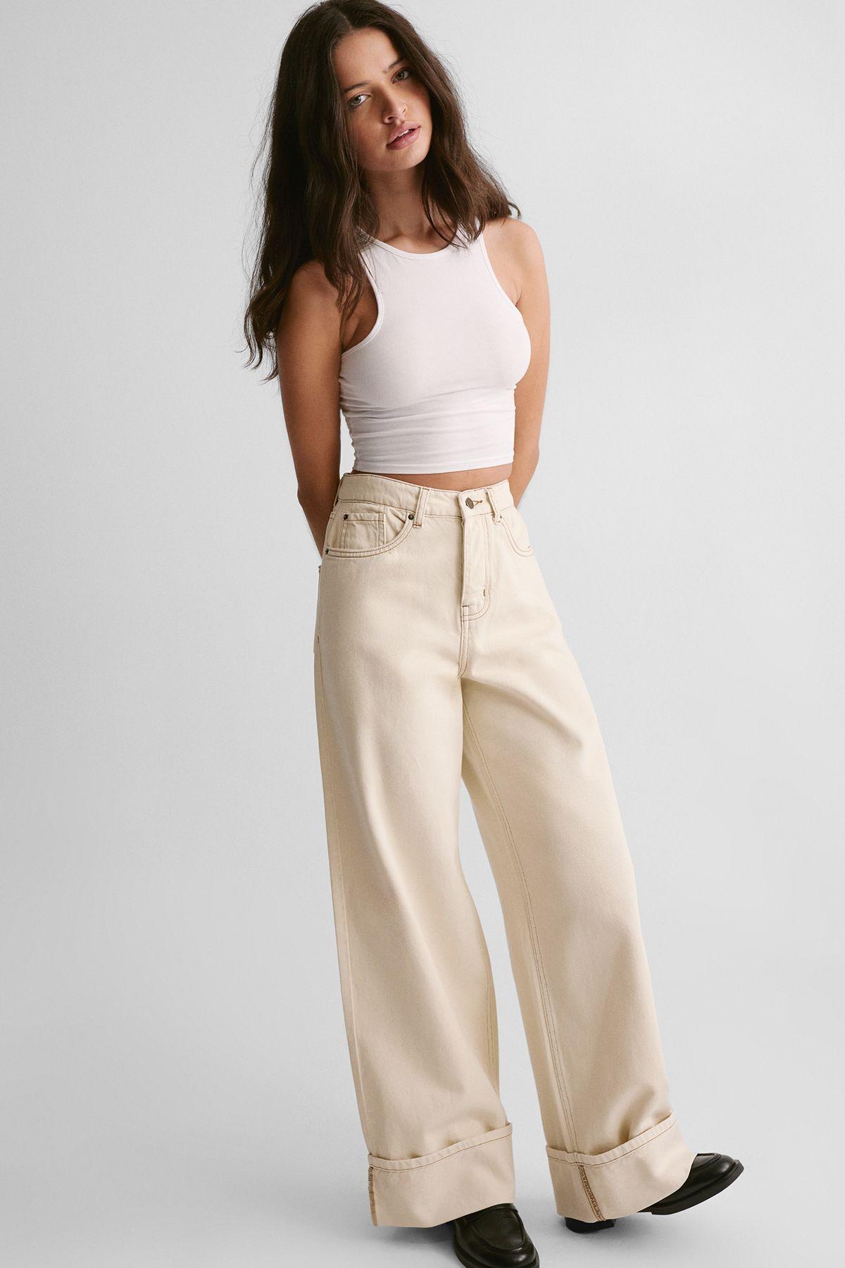 The Denim Turn Up Jeans by NASTYGAL