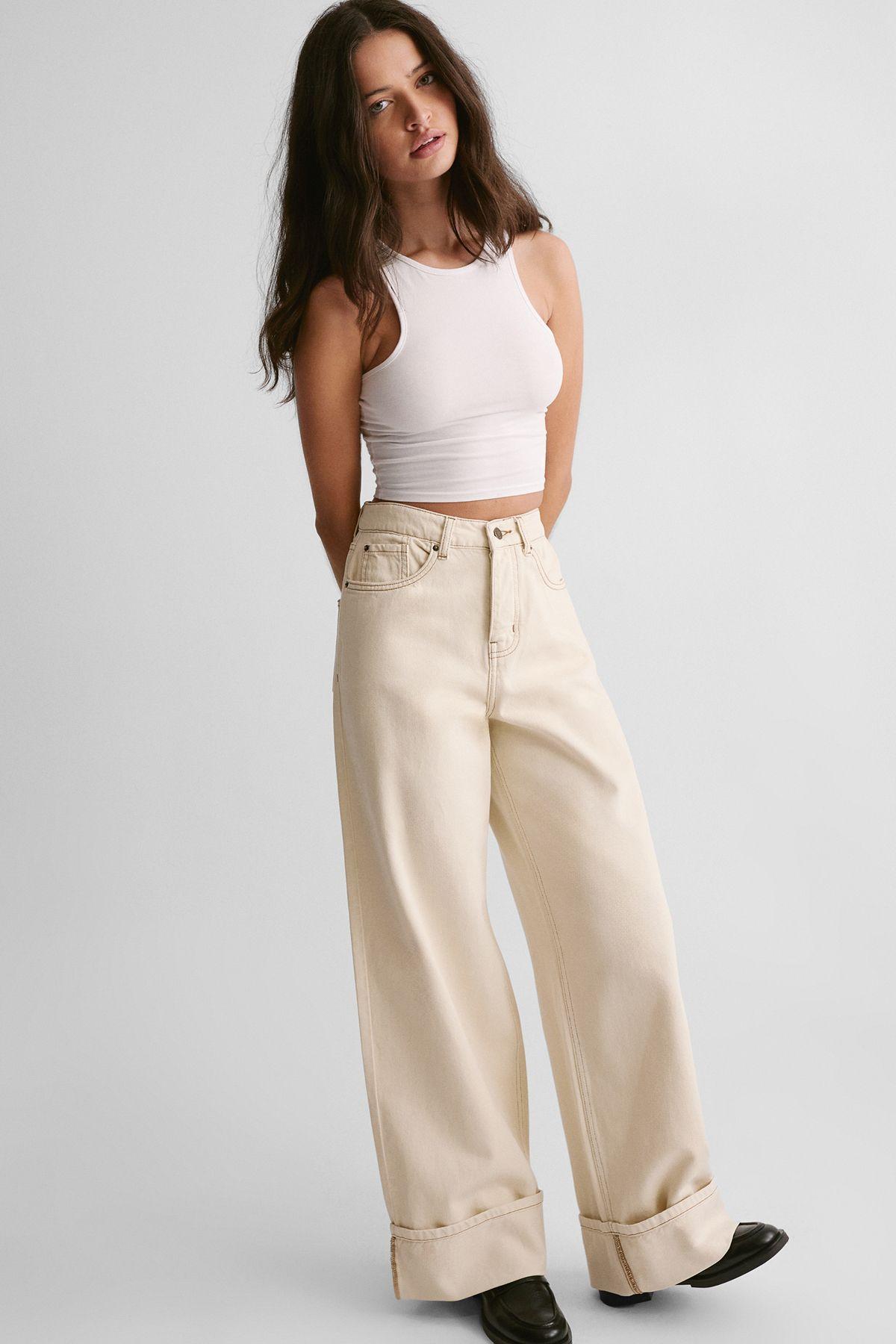 The Denim Turn Up Jeans by NASTYGAL