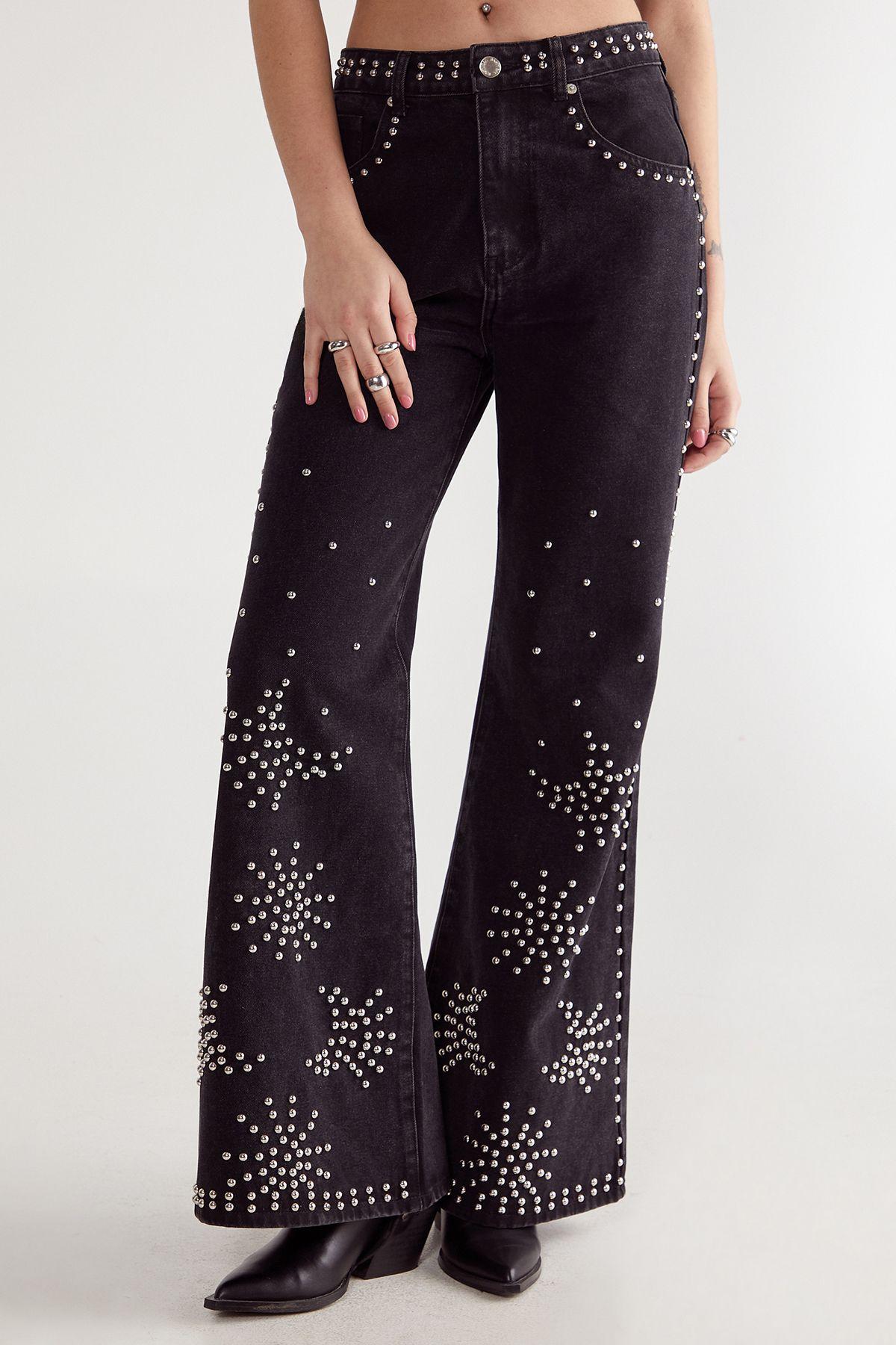 Western Studded Flare Jean by NASTYGAL