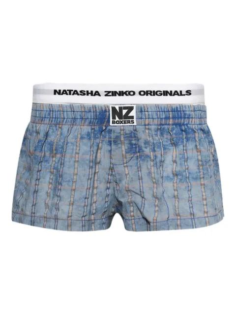 checkered shorts by NATASHA ZINKO