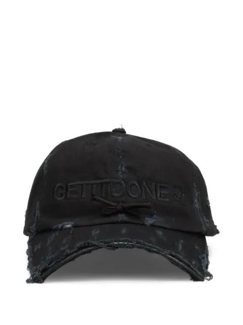 distressed bow-detail baseball hat by NATASHA ZINKO