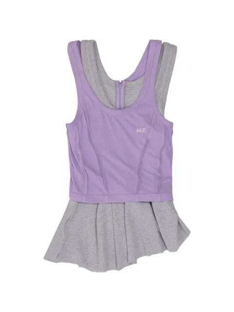 layered ruffled tank top by NATASHA ZINKO
