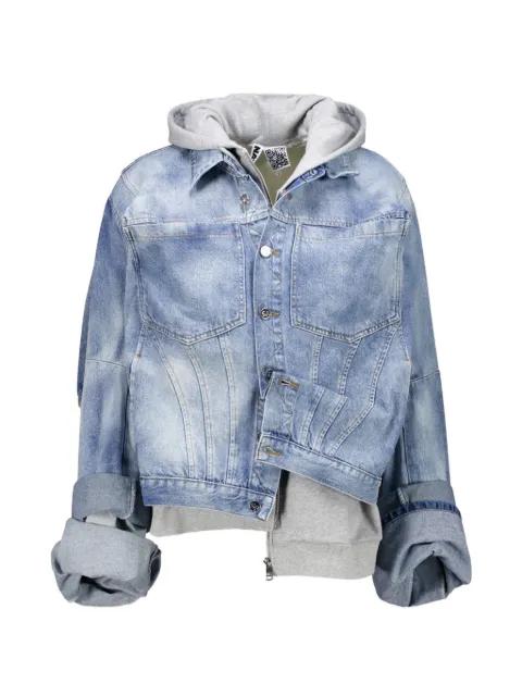 multi-layer hoodied denim jacket by NATASHA ZINKO