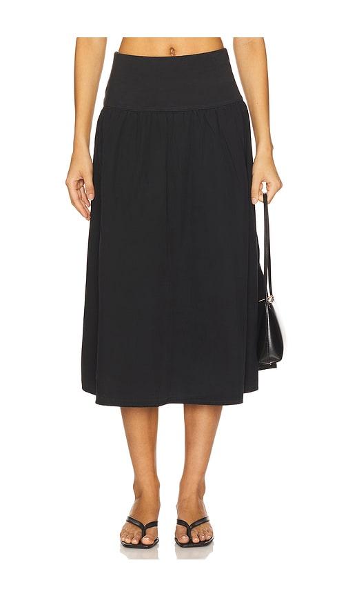 Nation Los Angeles Ava Midi Skirt in Black by NATION LOS ANGELES