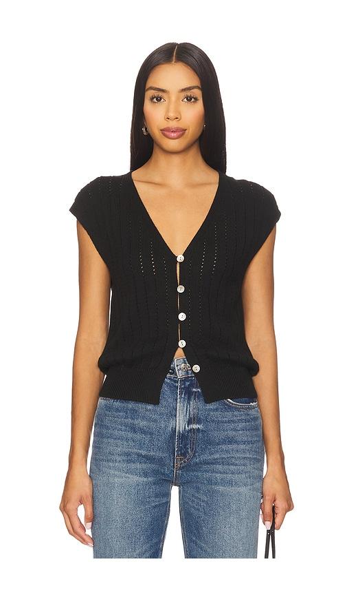 Nation Los Angeles Morganna Sweater Vest in Black by NATION LOS ANGELES