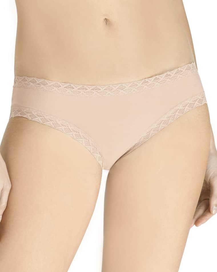 Bliss Lace-Trim Bikini Briefs by NATORI